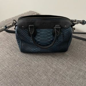 Coach Metallic Blue Crossbody